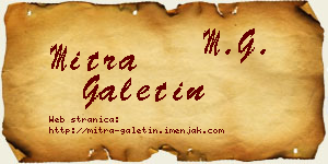 Mitra Galetin vizit kartica